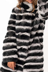 Women's chinchilla coat Valeria 2 in 1